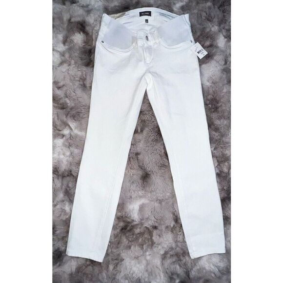 NWT DL1961 Florence Maternity White Cropped Instasculpt Skinny Jeans—$179–Sz 26 - Picture 5 of 16